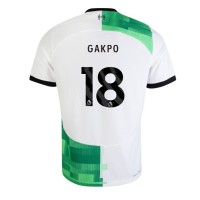 Camiseta Liverpool Cody Gakpo #18 Visitante Equipación 2023-24 manga corta